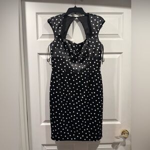 White House Black Market Polka Dot Dress. size 10